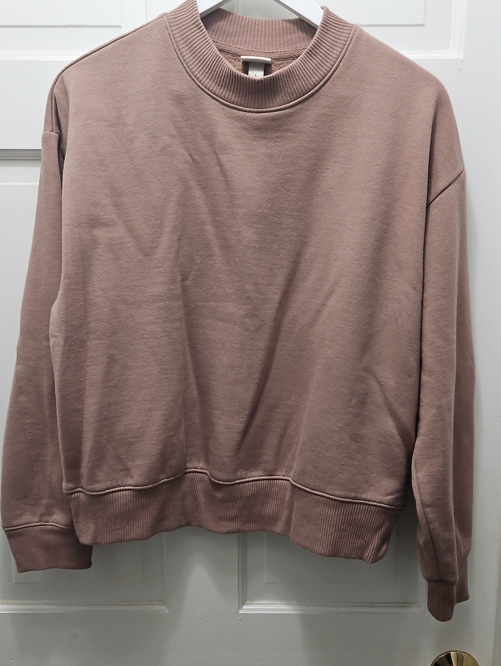 a new day Women's Mockneck Sweatshirt In Soft Cool Tone Mocha Brown